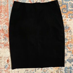 Loft black knee-length pencil skirt